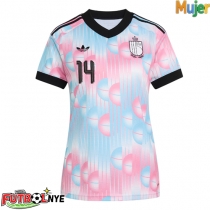 Camiseta Bélgica Dodi Lukebakio #14 Visitante Equipación para mujer Mundial 2026 manga corta